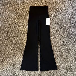 NWT Athleta black elation flare legging pants  yoga athleisure extra extra small